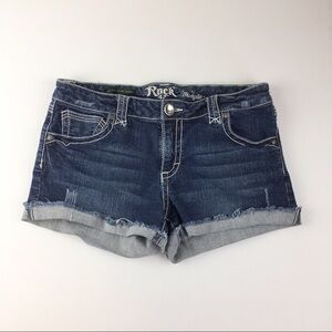 Wrangler Rock 47 Ultra Low Rise Denim Shorts